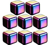 8 Pièces Glaçons en Acier Inoxydable Pierres Métalliques Glaçon Bière Refroidissement Fête Barre Outil pour Boisson Whisky Vin