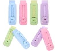 8 Pièces Gomme Rétractable, Effaçage Net, Format Compact | ABS et Tpr, Mécanisme Coulissant, Protège le Cœur, Usage Bureau et Croquis