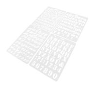 8 Pièces Grands Pochoirs D'alphabet Réutilisables en Pet, Blancs | Motif Ajouré Simple et Clair, Toucher Confortable, pour Décoration Maison et Projet Scolaire