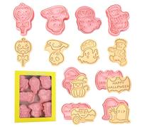 8 Pièces Halloween Biscuit Emporte, Halloween Moule à Biscuits, Halloween Cookie Cutter, Patisserie Decoupoir Coupe Pâtes, Halloween Forme Biscuit pour Décoration Biscuit/Cookies/Pâtisserie