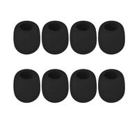 8 Pièces Housse en Mousse Épaisse, Voix Plus Claire, Noir | Bonnette pour Micros Standards et Dynamiques, Remplacement D’une Mousse Perdue, pour Conférence et Scène