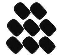 8 Pièces Housse Micro en Mousse Noire, pour Chant et Parole | Installation Facile, Réduit le Bruit du Vent, Convient aux Micros à Main et Vocaux, pour Ktv