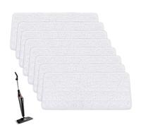 8 Pièces Housses de Rechange pour Nettoyeur Vapeur Vileda XXL, Housse de Rechange en Microfibre pour Nettoyeur Vapeur Vileda Steam PLUS XXL, Lavable en Blanc Réutilisable Rechange pour Vapeur Vileda