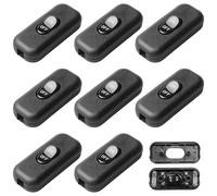 8 pièces interrupteur intermédiaire, 6A 250V câble interrupteur appareil à bouton à cordon 2 et 3 pôles, nterrupteur lampe pour lampe de table, lampe de chevet tous types de lampes électriques