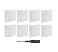8 Pièces Interrupteur Mural 10 A 250 V Interrupteurs Encastrable Bouton | UYUYong Interrupteur Unité poussoir lumiere Interrupteurs Extra Plat pour Escalier Couloir Chambre Coucher-Unidirectionnel