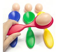 8 pièces Jeu de course à l'œuf et à la cuillère, jouet d'entraînement à l'équilibre, activité de pique-nique, faveur de fête d'anniversaire, outil de team building, jeu de carnaval, exercice de coordi