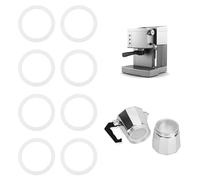 8 Pièces Joint Cafetiere Italienne,Joint Compatible Avec Senseo,Joints en Silicone de Haute Qualité pour Cafetière Compatible,Adaptées Aux Joints de Rechange pour Machines à Café