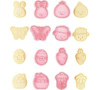 8 pièces Joyeux lapin de Pâques, Poulet, Papillon, Tampons à biscuits, Emporte-pièces, Mini-moule à gâteaux, Tampons à fondant, Design 3D, Gaufrage de biscuits Pour Pâques, Accessoires de fête, Cuisin
