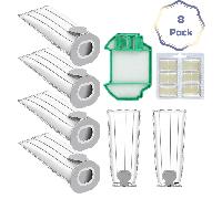 8 pièces Kit d'accessoires d'aspirateur compatible avec Vorwerk Kobold VK7 FP7, comprenant des sacs à poussière, des filtres, des tampons parfumés, des sacs à poussière jetables, des désodorisants, co