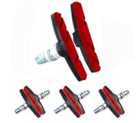 8 pièces kit de freinage vélo pour Shimano | 4 paires de patins de frein ROUGE pour le vélo | V-brake 70mm V-brake symétrique | plaquettes de frein | gommes de frein | kit de patins de frein | patins