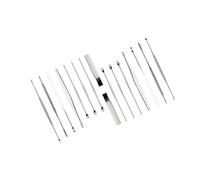 8 Pièces Kit de Nettoyage des Oreilles en Acier Inoxydable Argenté