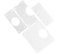 8 Pièces Kit de Réparation de Charnière, en Acier Inoxydable | Plaques Argentées Vis de Montage, Renfort Anticorrosion, pour Portes D’armoire et Placards