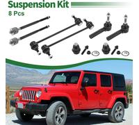 8 Pièces Kit De Suspension Avant Embouts De Biellette De Direction Intérieure Extérieure Lien De Barre Anti-Roulis Avant Rotule pour Dodge Caliber 2009-2012