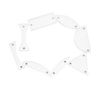 8 Pièces Kit D'expérimentation Optique en Plastique | Usage t Laboratoire, Miroirs Concaves et Prismes, Lentilles Convexes, Outil Pédagogique Portable