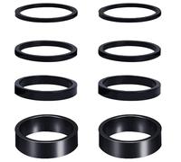 8 Pièces Kit Entretoise de Potence| Alliage d'Aluminium | 2mm/3mm/5mm/10mm | Adaptées à Réglage Hauteur Guidon de Course | Rondelles de Potence & Espaceuses de Guidon pour Cyclistes & Techniciens