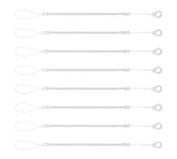 8 Pièces Lanière Élastique, 25cm Laisse pour Stylo Anti-Perte Rétractable Sangle à Ressort Lanière pour Stylet Cordon pour Attache Stylo à Dessin pour Écran Tactile de Tablette (Blanc)