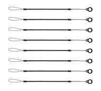 8 Pièces Lanière Élastique, 25cm Laisse pour Stylo Anti-Perte Rétractable Sangle à Ressort Lanière pour Stylet Cordon pour Attache Stylo à Dessin pour Écran Tactile de Tablette (Noir)