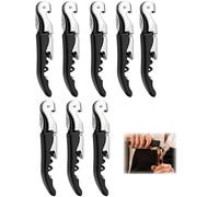 8 Pièces Limonadier Professionnel 3 en 1, Tire Bouchon Sommelier Acier Inoxydable avec Décapsuleur et Coupe Capsule, Ouvre Bouteille pour Bar et Restaurant, Robuste et Durable, Anti Dérapant