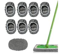 8 Pièces Lingettes Reutilisable pour Sweeper, Reutilisable Microfibre Lavable Serpillière pour Une Utilisation Humide et SèChe, Têtes de Balai de Nettoyage du Sol pour Nettoyage