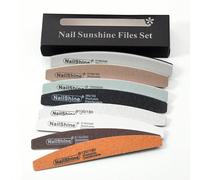 8 pièces/lot Lime à ongles style lune, grains mélangés 80 100 150 180 240 320, lime à ongles professionnelle étanche, bloc de ponçage pour ongles, accessoires pour ongles, outils pour ongles, outils p
