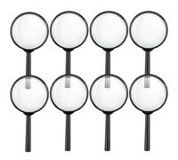 8 Pièces Loupe de Lecture,Loupes à Main en Plastique | Mini Loupe de Lecture Portable pour L'Exploration,Poignées Noires pour Lire Des Livres,Lire Des Cartes,Observer Des Objets