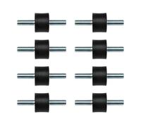 8 Pièces M6 Supports Anti-Vibration en Caoutchouc Métal, Silent Bloc Moteur, Amortisseurs de Choc 6mm x 18mm avec Filetage Mâle/Femelle, Isolateurs pour Moteur, Compresseur, Climatisation et Machines