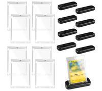 8 Pièces Magnetic Trading Card Holder 35PT Porte-Cartes MagnéTiques Avec Support, Imperméable à L'eau Protection UV, Transparent pour Cartes D'illustration du Jeu, Sport, Carte de Collection