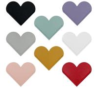 8 Pièces Marque Page Coeur en Cuir Signets de Coin Accessoires de Livre Signets Faits à Main en Cuir Cadeaux Mignons Pour Enfants Femmes Amateurs de Lecture