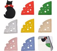 8 Pièces Marque Page En Cuir, Cadeau Maîtresse, Marque Page Maitresse, Fromage Marque Page Livre, Marque Page Chat, Marque-Pages D'angle En Cuir Pour Coin De Page Pour Amateurs De Livres