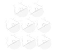 8 Pièces Masque de Service Alimentaire Transparent Pet | Barrière Anti-salive, Visibilité du Visage, Sangle Réglable, Usage Cantine et Buffet, Plastique PET