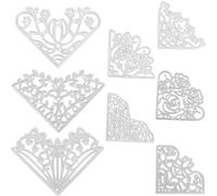 8 Pièces Matrice de Découpe Dentelle en Acier Carbone | Motif Fin pour Bordures Décoratives, Compatible Cardstock et Plaques de Machine, Journal Créatif et Cartes