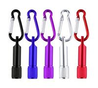 8 pièces Mini Lampe de Poche LED Porte-clés - Lampe d'Urgence Mini Multicolore, Pour le Camping en Plein Air, la Pêche, l'Équipement de Randonnée. Lampe de Poche Porte-clés Portable Super Lumineuse, E