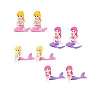 8 Pièces Miniature Figurine Sirène Sirène Poupée ToppersSirène Party Décorations pour Aquarium Fish Tank Fée Jardin Ornements