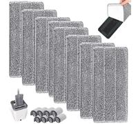 8 Pieces Mop Pads,Tampons de Vadrouille,Mop Remplacement des Tampons,Tampons Vadrouille en Microfibre Mop,Housse de Nettoyage de Rechange,pour Le Bureau à Domicile Bois Franc,Marbre,Tuiles