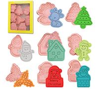 8 Pièces Moule Biscuit Noël,Noël Moule à Biscuit,Emporte-Pièce de Noël 3D,Emporte Piece Patisserie Noel,Emporte Piece Biscuit Noel,Emporte Pièce Enfant,Ensemble de Coupe-Biscuits (A)