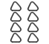 8 Pièces Mousqueton en Alliage D'aluminium Triangle Noir pour | Surface Lisse, Format Portable, Supporte de Lourdes Charges, Protège les Objets, Accessoire de Camping et Randonnée