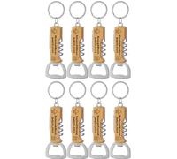 8 Pièces Ouvre-bouteilles en bois personnalisée, garçons de garniture Best Man Gifts for Wedding Bachelor Party, Cadeaux gravés pour père, grand-père, modèles personnalisés et texte.Multifonctionnel.