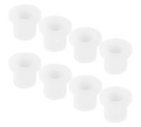 8 Pièces Palier de Charnière de Congélateur en Plastique Blanc | Douille D’axe Diamètre 8mm, Réduit le Frottement, Rétablit L’alignement des Portes