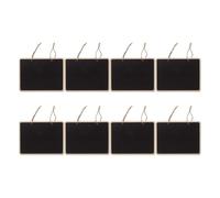 8 Pièces Panneau Ardoise Rectangulaire 16x12cm | Suspendre Ficelle de Jute, Écriture à Craie, Usage Décoratif et Signalétique, Format Compact