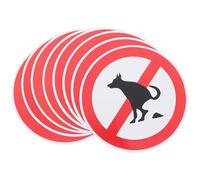 8 Pièces Panneau Interdit aux Chiens Leurs Besoins Rouge Pvc