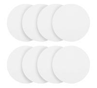 8 Pièces Panneaux de Toile Ronds pour Peinture à L’huile, Coton Blanc 10 | Surface Lisse, Support Stable pour Ateliers et Décor Mural, pour Artistes DIY et Usages Scolaires