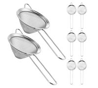 8 Pièces Passoire Fine Conique en Acier Inoxydable | Filtration Précise pour Thé et Huile, Prise Confortable, Nettoyage Facile, Usage Hotpot et Professionnel