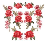 8 Pièces Patchs Brodés Fleur Coudre sur les Patchs Rose Patch pour Jeans, Vêtements, Chapeau, Chaussures