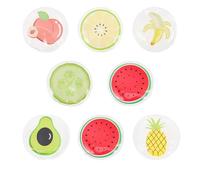 8 Pièces Patchs Yeux en Gel Pvc Glacé Forme Ronde Motif Fruit, Soulage Maux de Tête et Améliore Élasticité Peau, pour L'été Plusieurs styles