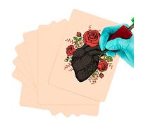 8 Pièces Peau Synthétique Tatouage Fausse Peau Tatouage Peau de Tatouage Double Face pour Tester le Machine Tatouage Les Fournitures de Tatouage | 18.8 X14.2 cm