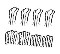 8 Pièces Peignes Latéraux Vintage Accessoires Élégants pour Outils de Fixation pour Chignon Combinaisons de Peignes à Dents pour Mi Longs