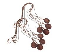 8 Pièces Pendentif en Bois Ajouré Vintage pour Création Bijoux DIY | Base Ronde Fleurie Couleur Café, Projet Artisanal, Port Confortable, Pièce Vide pour Collier et Cabochon