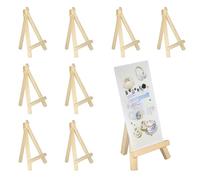 8 Pièces Petit Chevalet de Table en Bois, Mini Trépied Pliable Triangle, Présentoir Triangulaire pour Cartes de Visite, Albums Photo, Fêtes D'anniversaire