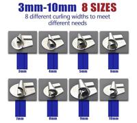 8 Pièces Pied D'ourlet Roulé À Coudre, Kit De Pied-De-Biche Étroit 3 10 Mm Large, Défilement Incurvé