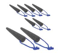 8 Pièces Pierre Volcanique Conique, Exfoliation Précise | Surface Naturelle, Usage à Domicile ou Salle de Bain, Maniement Simple D’une Main, Noir
